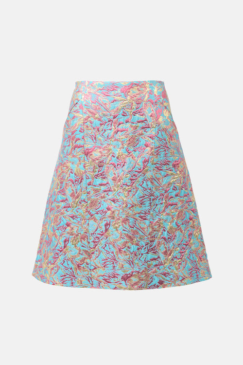 Dries Van Noten Metallic Brocade Skirt