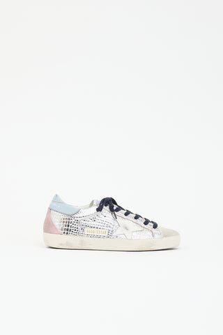 Golden Goose Metallic Leather Super Star Sneaker
