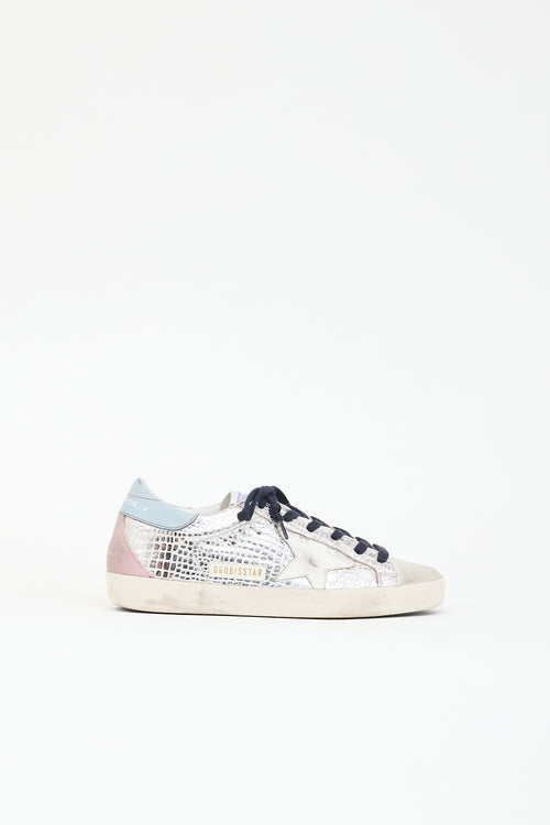 Golden Goose Metallic Leather Super Star Sneaker