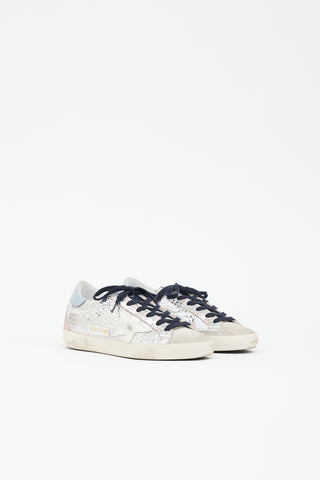 Golden Goose Metallic Leather Super Star Sneaker