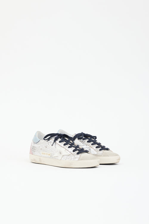 Golden Goose Metallic Leather Super Star Sneaker