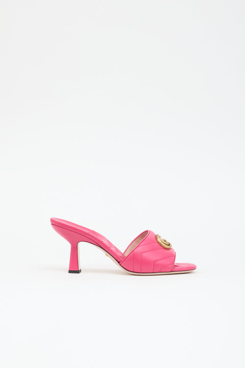 Gucci Leather GG Marmont Mule