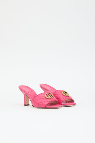 Gucci Leather GG Marmont Mule