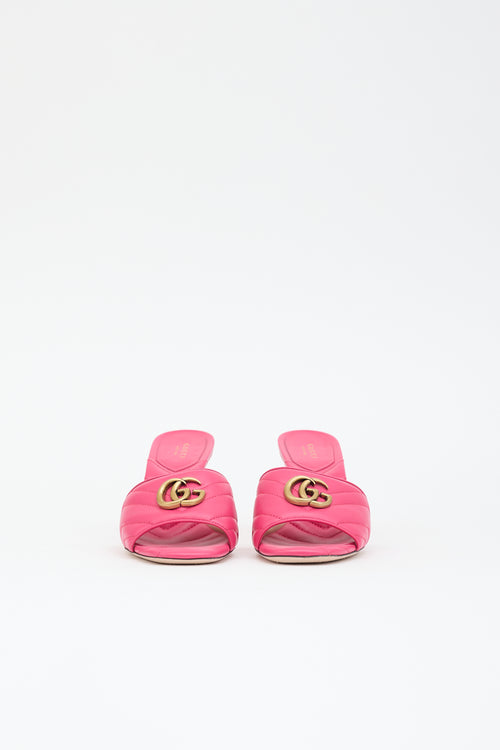 Gucci Leather GG Marmont Mule