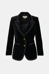 Gucci 2018 Velvet GG Monogram Blazer