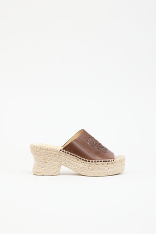 Loewe X Paula's Ibiza Leather Petal Mule