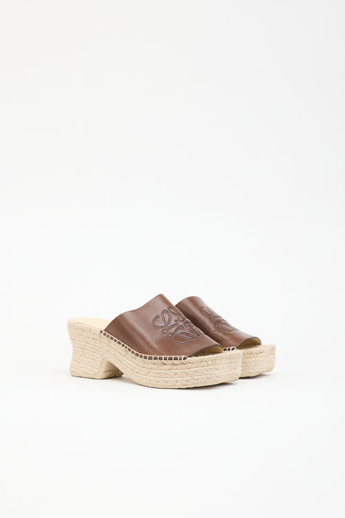 Loewe X Paula's Ibiza Leather Petal Mule
