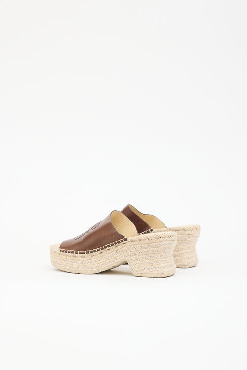 Loewe X Paula's Ibiza Leather Petal Mule