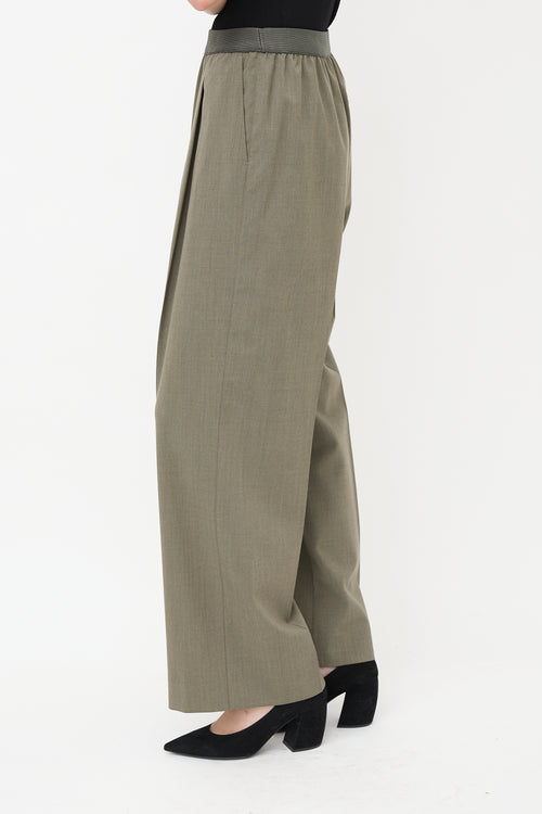 Loewe Wool Pleated Logo Pant