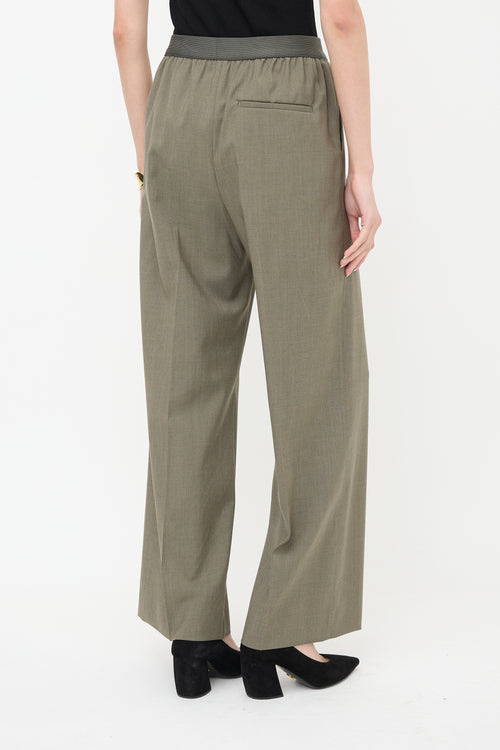 Loewe Wool Pleated Logo Pant