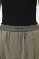 Loewe Wool Pleated Logo Pant