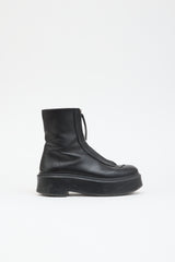 The Row Leather Zipped Boot