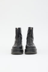 The Row Leather Zipped Boot