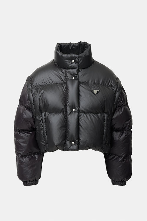 Prada Down Cropped Puffer Jacket