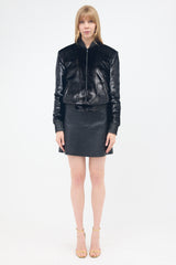 Saint Laurent 2017 Panné Velvet Bomber Jacket
