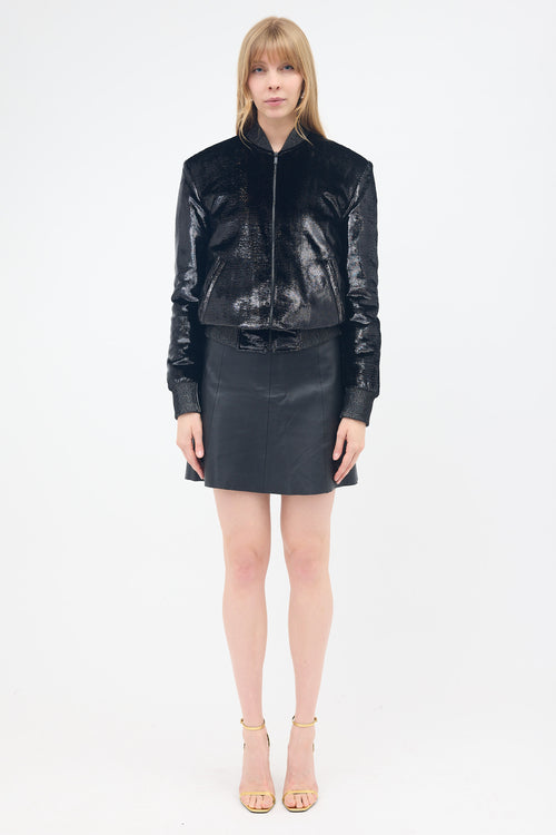 Saint Laurent 2017 Panné Velvet Bomber Jacket