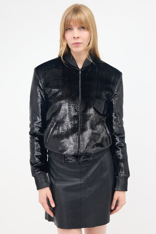 Saint Laurent 2017 Panné Velvet Bomber Jacket