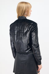 Saint Laurent 2017 Panné Velvet Bomber Jacket