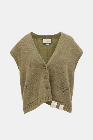 Gucci Distressed Wool Sweater Vest