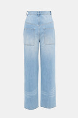 Tibi Distressed Straight Leg Jeans