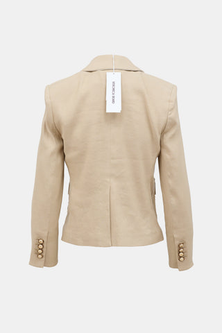 Veronica Beard Linen Patch Pocket Blazer