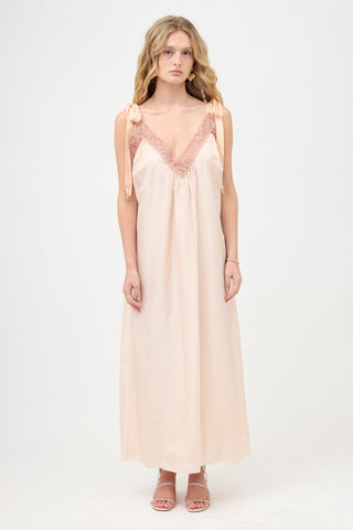 Chloé Oversized Silk & Lace Dress