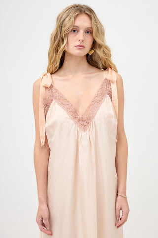 Chloé Oversized Silk & Lace Dress