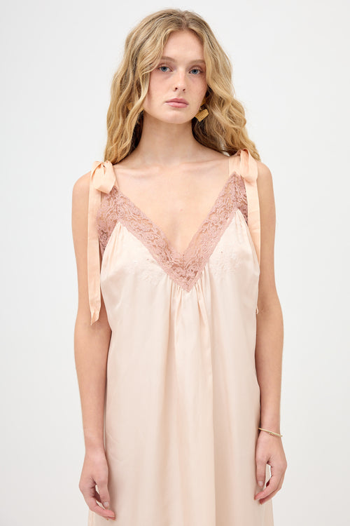 Chloé Oversized Silk & Lace Dress