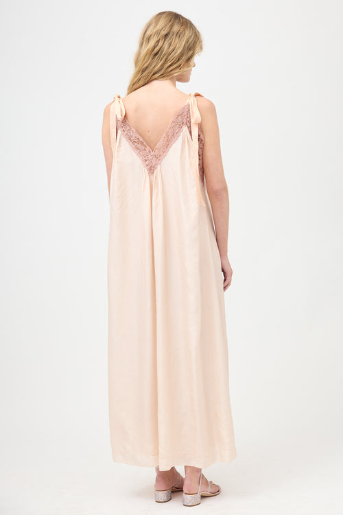Chloé Oversized Silk & Lace Dress