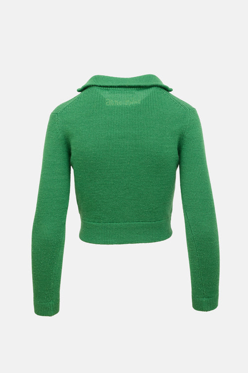 Acne Studios Wool Cropped Logo Sweater