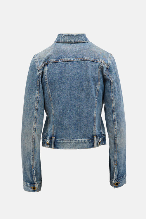 Khaite Distressed Denim Jacket