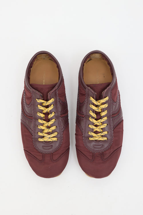 Dries Van Noten Nylon & Leather  Sneaker