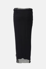Ann Demeulemeester Vintage Silk Draped Mesh Skirt