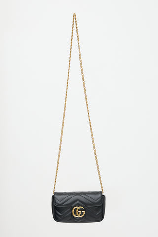 Gucci Leather Mini GG Marmont Shoulder Bag