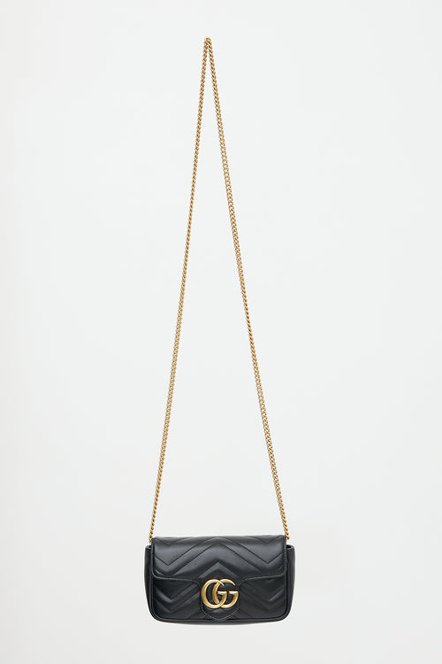 Gucci Leather Mini GG Marmont Shoulder Bag