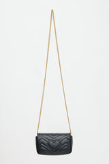 Gucci Leather Mini GG Marmont Shoulder Bag