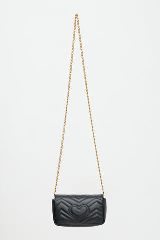 Gucci Leather Mini GG Marmont Shoulder Bag
