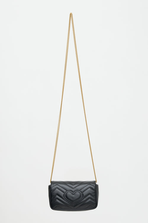 Gucci Leather Mini GG Marmont Shoulder Bag