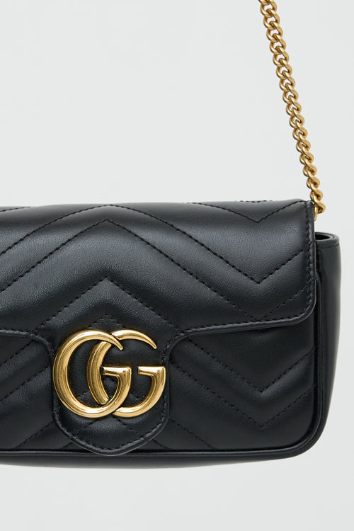 Gucci Leather Mini GG Marmont Shoulder Bag