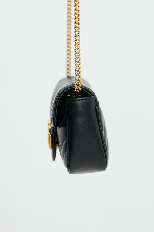 Gucci Leather Mini GG Marmont Shoulder Bag