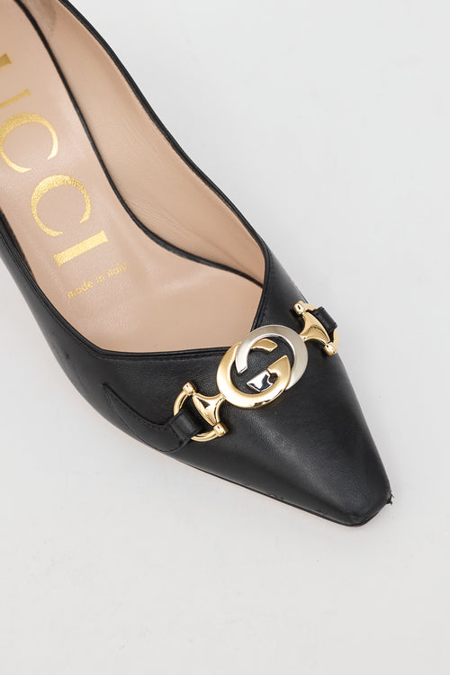 Gucci Leather Zumi GG Pump