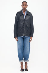 Nour Hammour Leather Drey Jacket