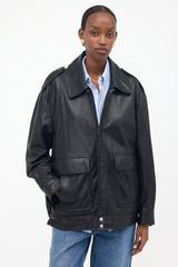 Nour Hammour Leather Drey Jacket