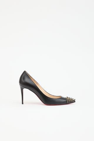 Christian Louboutin Leather Cabo Stud Toe  Pump