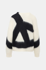 Moschino Oversized Mohair Abstract Sweater
