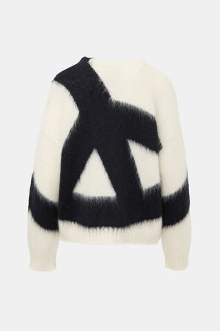 Moschino Oversized Mohair Abstract Sweater