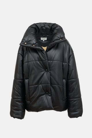 Nanushka Faux Leather Puffer Jacket