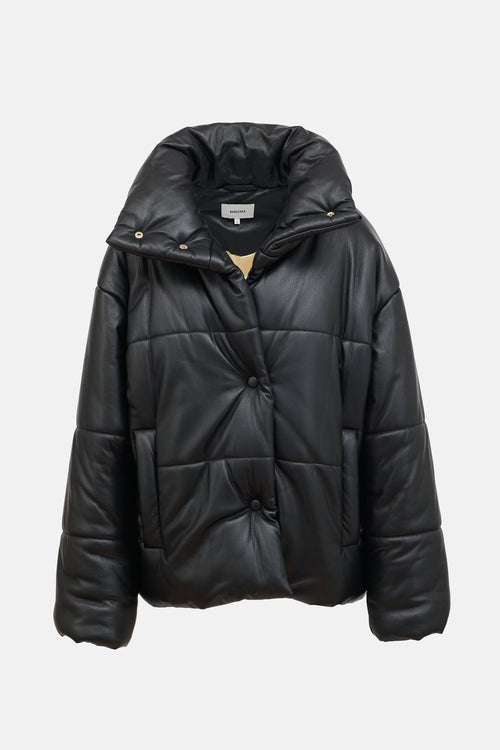 Nanushka Faux Leather Puffer Jacket