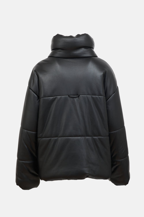 Nanushka Faux Leather Puffer Jacket