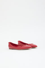 Valentino Leather Rockstud Flat